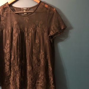 Black Embroidered lace top